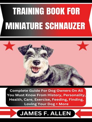 cover image of TRAINING BOOK FOR MINIATURE SCHNAUZER